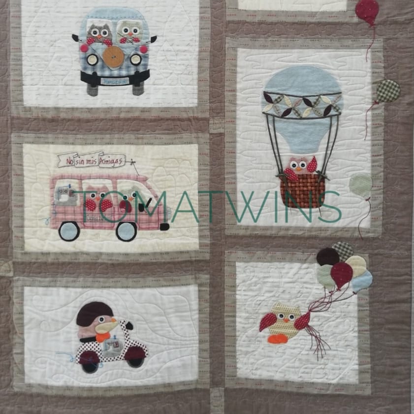 patrones quilt buhos viajeros tomatwins