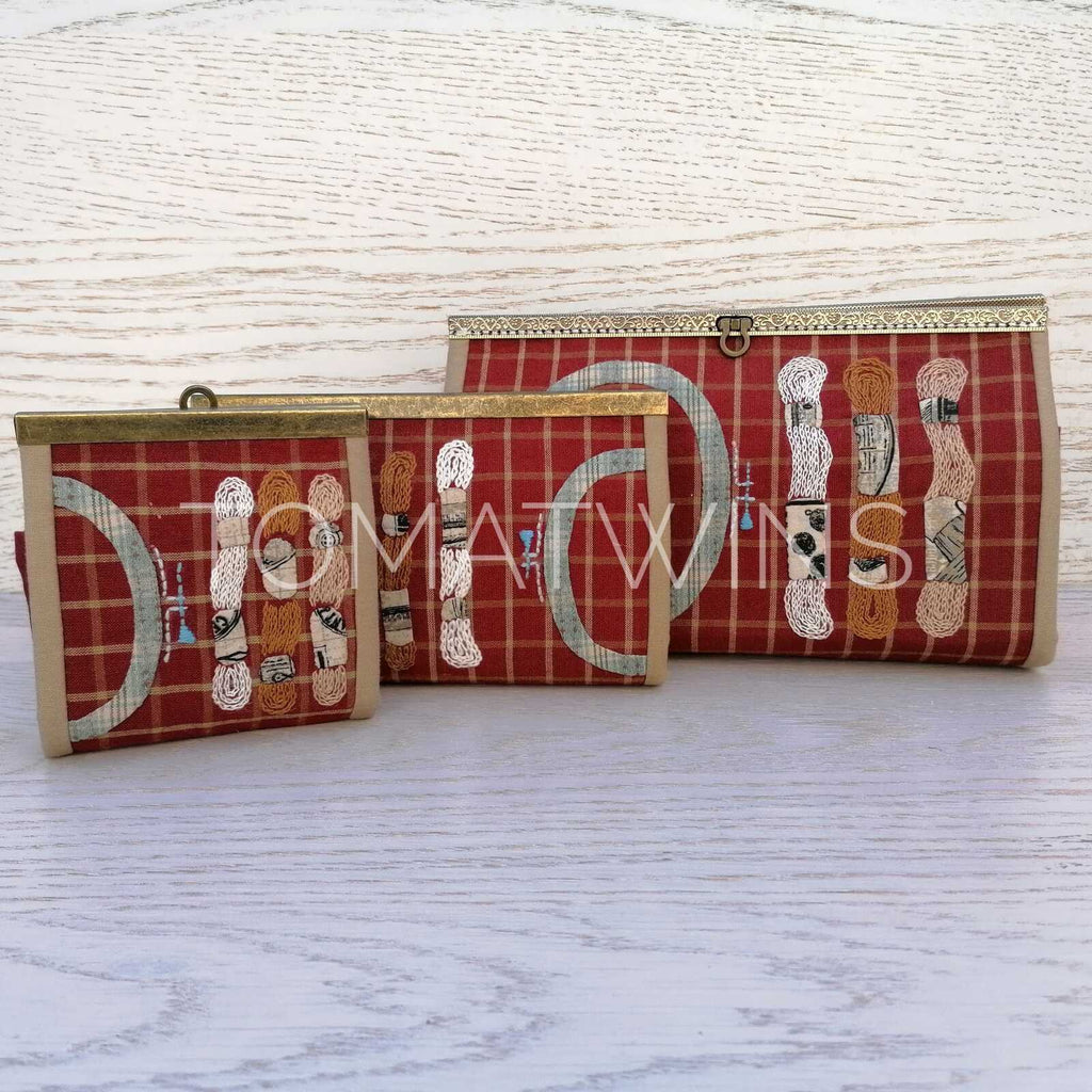 conjunto tres costureros country con boquillas de cofre
