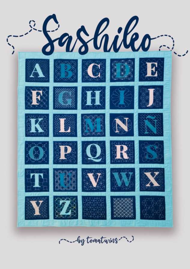 kit sashiko y abecedario aplicado