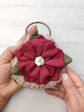 kit de patchwork par que cosas tu llavero japonés con flores en 3d