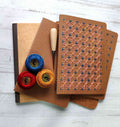 kit para bordad libreta con técnicas de sashiko