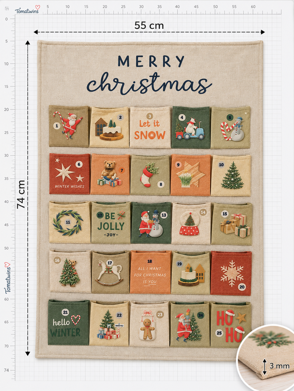 kit calendario de adviento Merry Christmas - Agotado